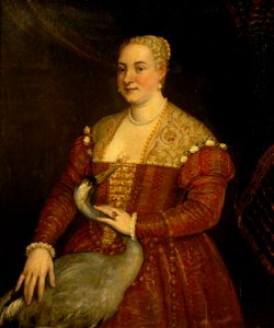 Veronese - Bildnis einer Dame mit einem Kranich, Gemäldegalerie, 3685