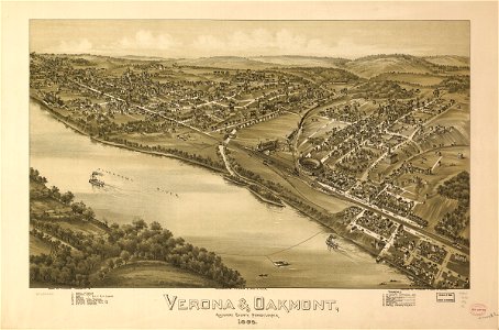 Verona & Oakmont, Allegheny County, Pennsylvania 1896. LOC 75696552