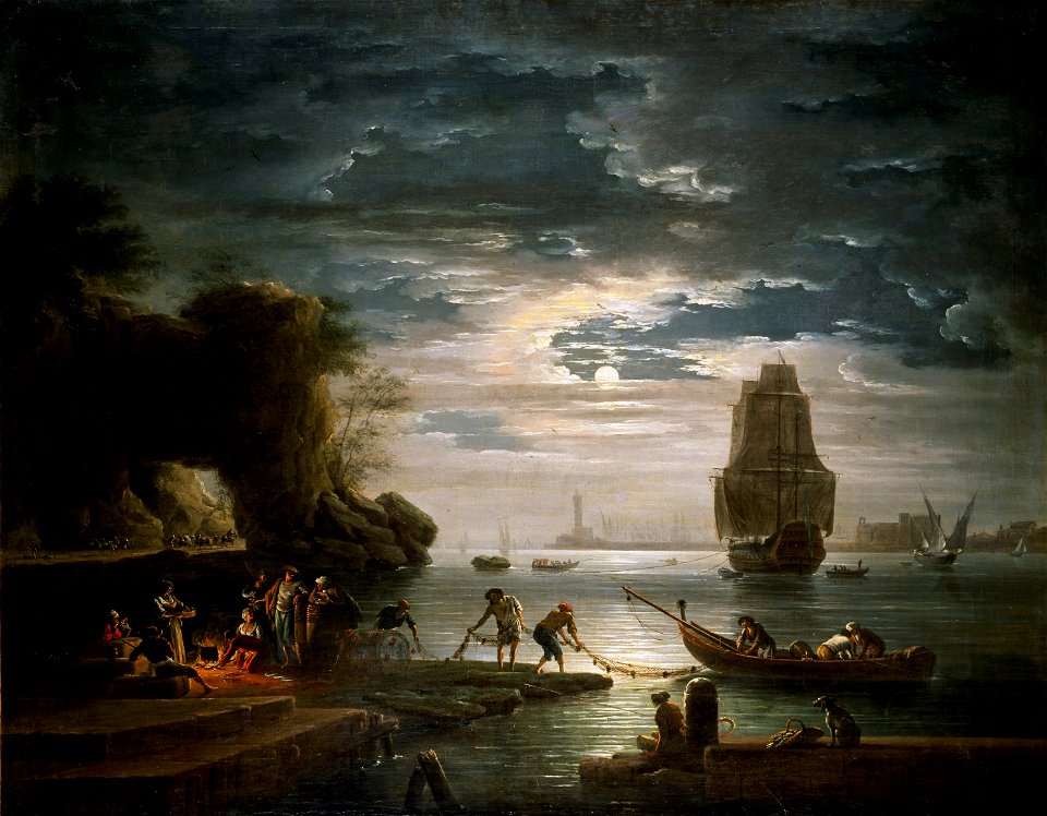 Claude Joseph Vernet - La nuit (Ashmolean Museum)