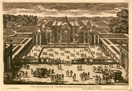 Veue et perspective du Chasteau de Vaux-le-Vicomte du costé de l'entrée - INHA