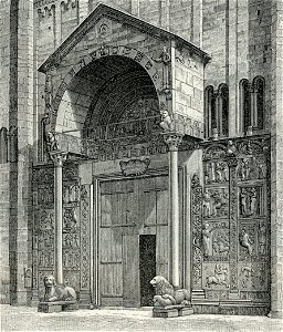 Verona Porta maggiore della Basilica di San Zenone