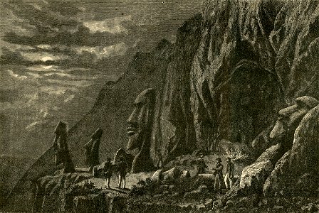 Viaggio all’isola di Pasqua. – Accampamento sul Ronororaka