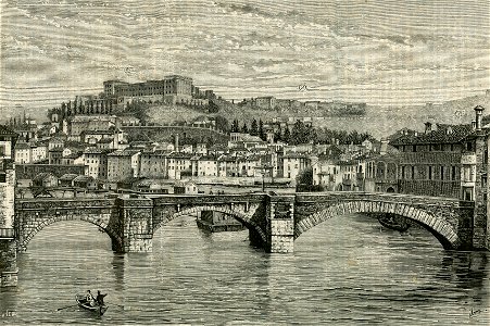 Verona il ponte Nuovo qual era prima dell’inondazione