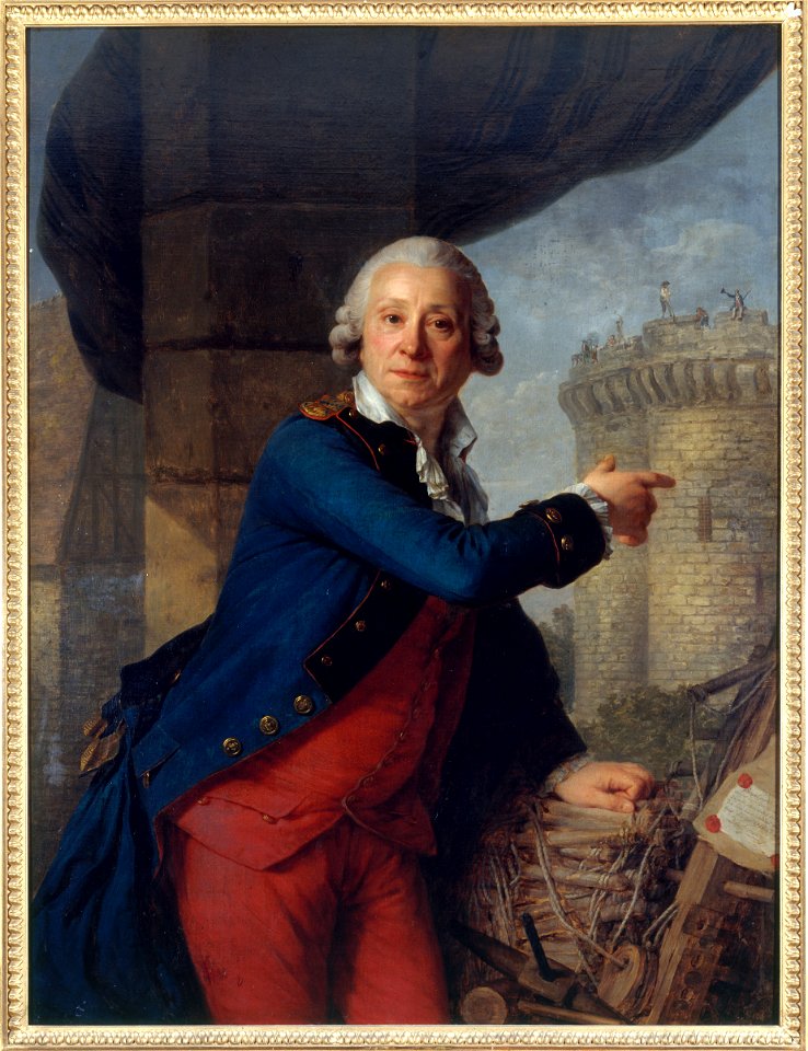 Vestier - Jean-Henri Masers, chevalier de Latude (1725-1805), montrant la Bastille, 1789