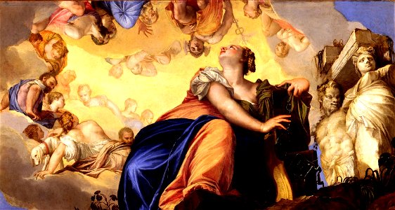 Veronese - Palazzo Ducale (Consiglio dei Dieci) - Female Figure Breaking her Chains, circa 1553-1554
