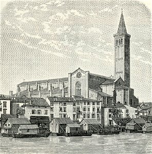 Verona chiesa di Sant Anastasia xilografia