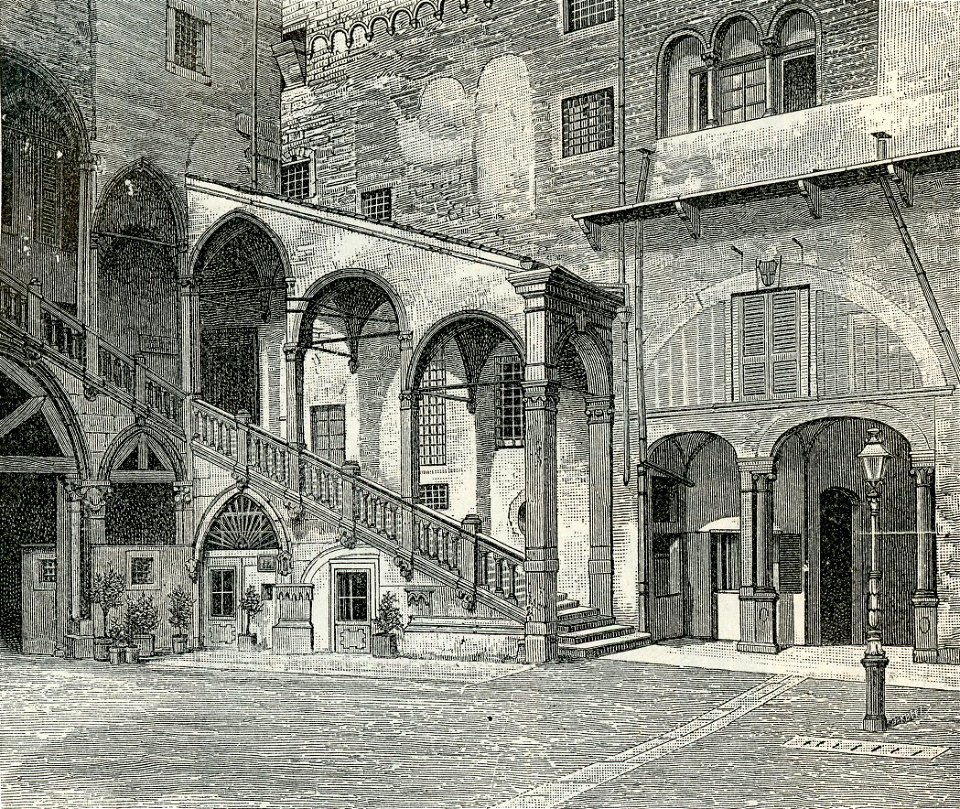 Verona cortile del Palazzo della Ragione