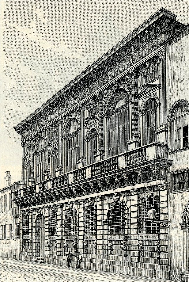 Verona Palazzo Bevilacqua (xilografia)