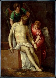 Veronese - The Dead Christ Supported by Angels - Boston Museum of Fine Arts. Free illustration for personal and commercial use.