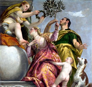 Veronese - Allegory of love Happy union. Free illustration for personal and commercial use.