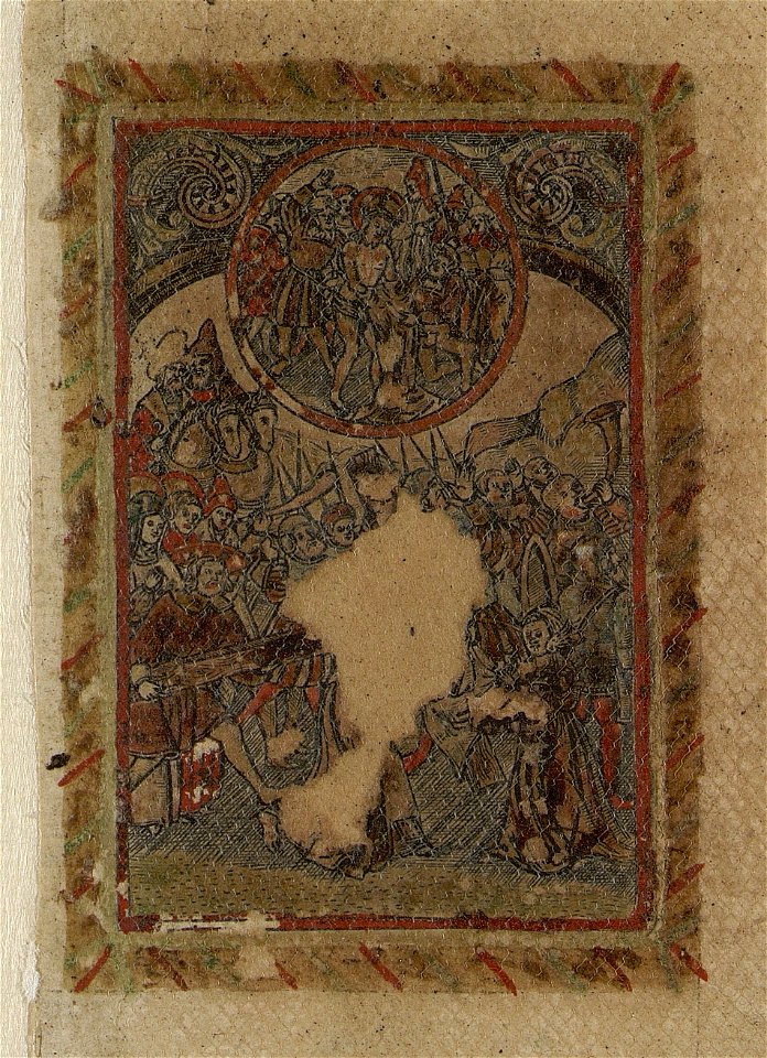 Veronica Drying Christ's Face ca.1519 print by Master S., S.V 89073, Prints Department, Royal Library of Belgium