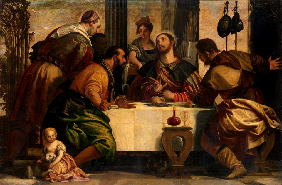 Veronese - Christus mit den Jüngern in Emmaus, Um 1560
