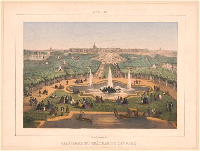 Versailles. Panorama du Château et du parc - Charles Rivière del. et lith. LCCN2016652466