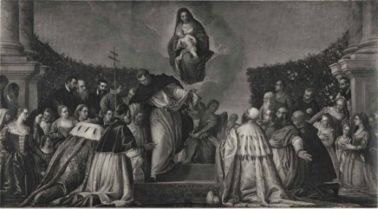 Veronese - Madonna del Rosario con san Domenico e devoti, inv. 55