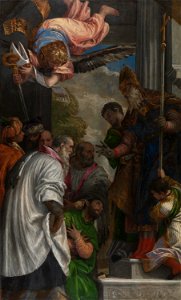 Paolo Veronese - La consacrazione di San Nicola (National Gallery, London). Free illustration for personal and commercial use.