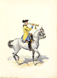 Vers 1772 - Trompette des Hussards de Chamborant en petite tenue (19)