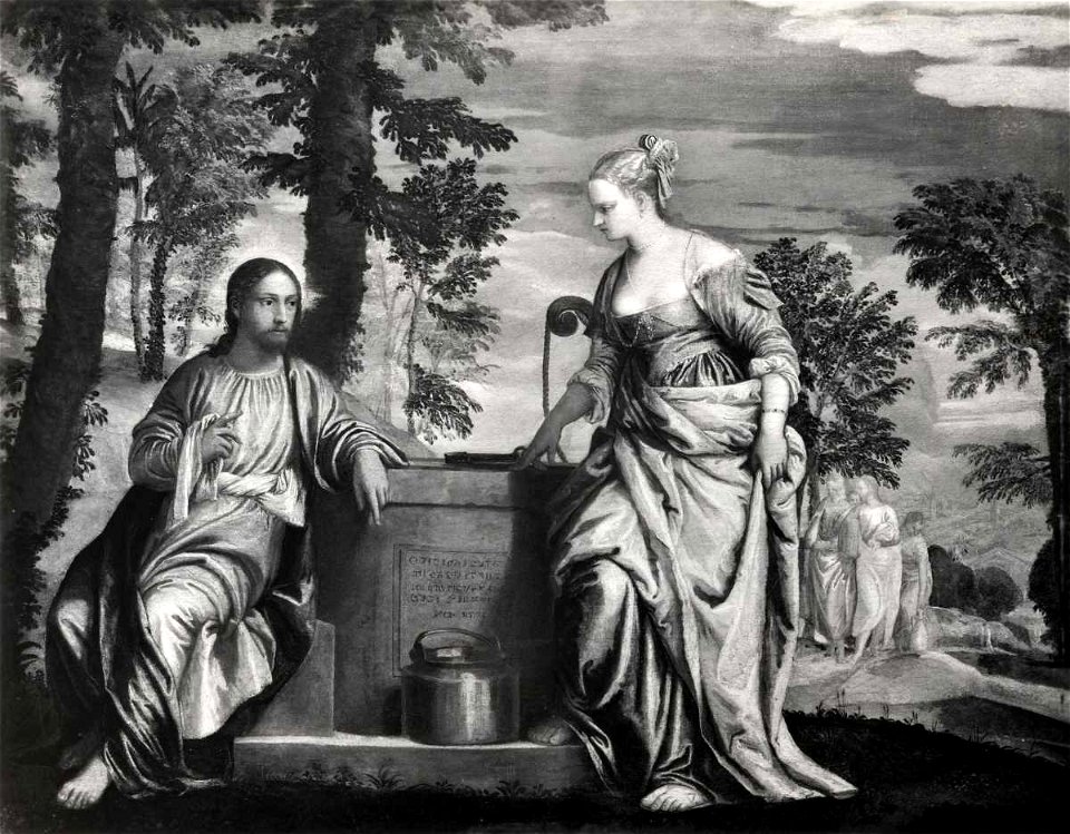 Veronese, scuola - Cristo e la Samaritana al pozzo, inv. 39241