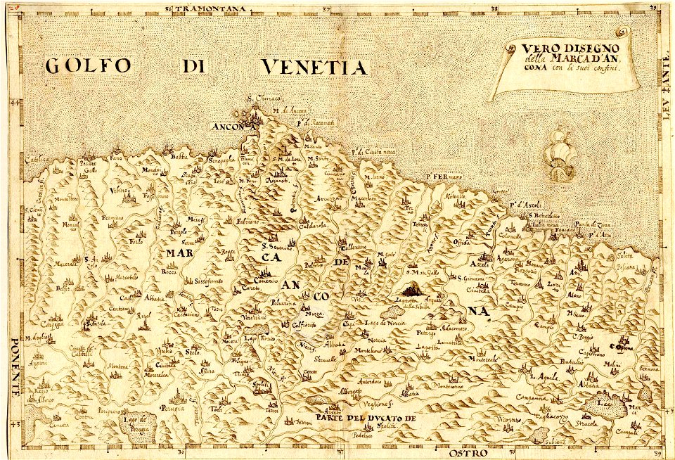 Vero disegno della Marca d'Ancona drawing c1570