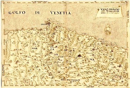 Vero disegno della Marca d'Ancona drawing c1570
