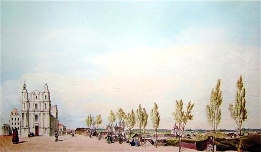 Viciebsk, Pračyścienskaja hara. Віцебск, Прачысьценская гара (J. Pieška, 1800)