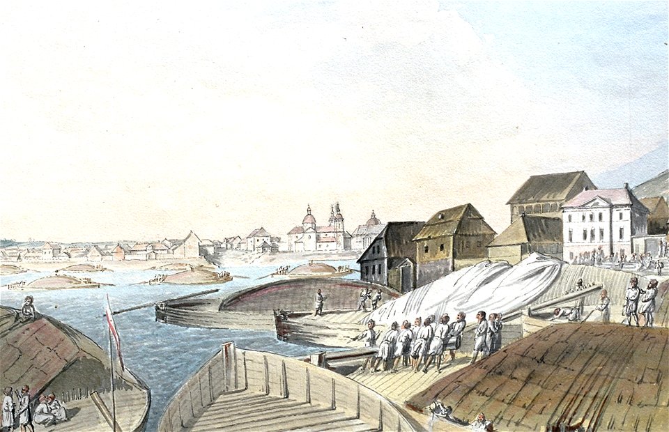 Viciebsk, Dźvina-Zadźvińnie. Віцебск, Дзьвіна-Задзьвіньне (J. Pieška, 1805)