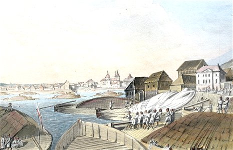 Viciebsk, Dźvina-Zadźvińnie. Віцебск, Дзьвіна-Задзьвіньне (J. Pieška, 1805)