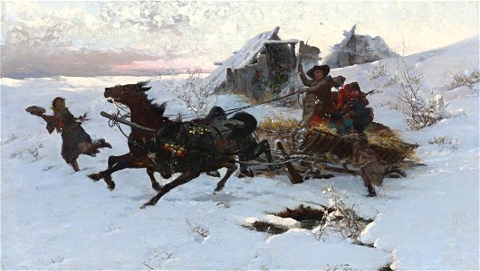 Jaroslav Věšín - The sleigh ride (1888)
