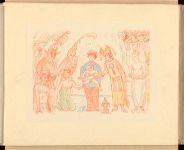 VI. La Circoncision , print by James Ensor, , Prints Department, Royal Library of Belgium, III 59887 B (7)