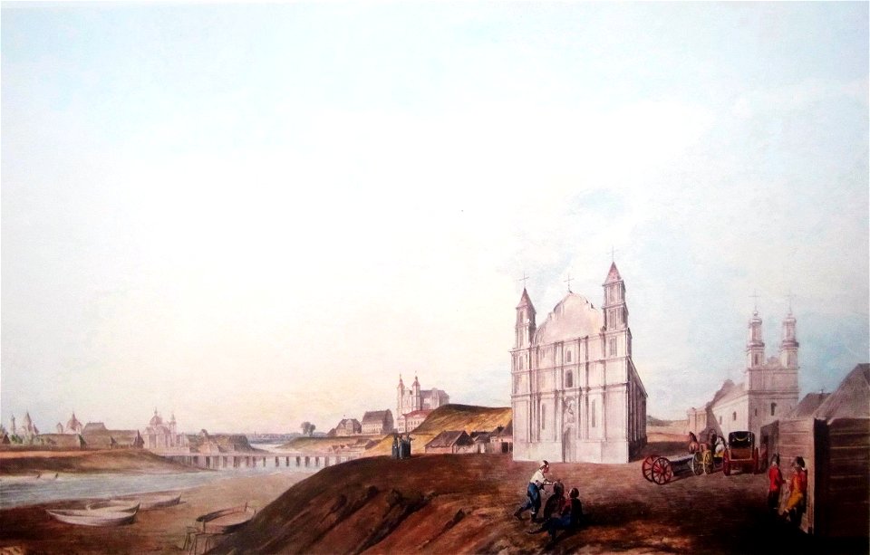 Viciebsk, Nižni Zamak. Віцебск, Ніжні Замак (J. Pieška, 1800)