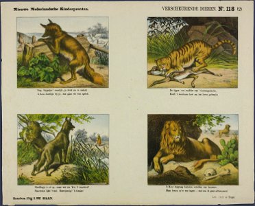 Verscheurende dieren-Catchpenny print-SMC K 0094