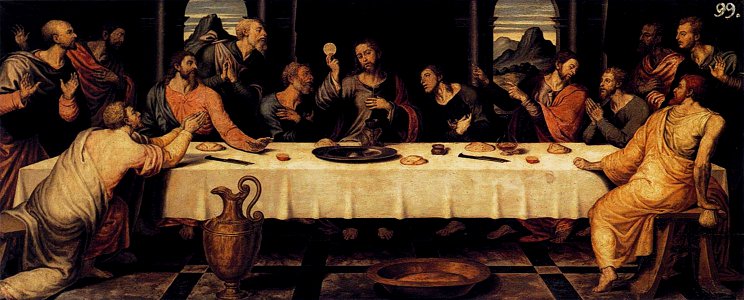 Vicente Macip Comes - The Last Supper - WGA12057. Free illustration for personal and commercial use.