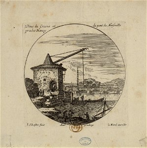 Veuë du Crosne et du pont de Marseuille proche de Nancy P-FG-ES-00132