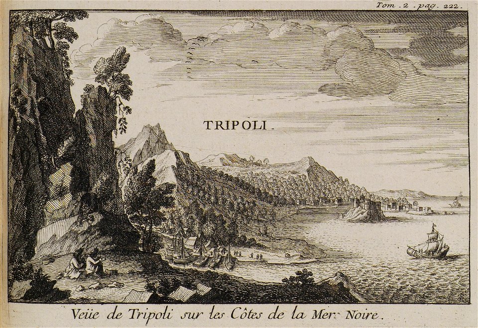 Veue de Tripoli sur les Côtes de la Mer Noire - Tournefort Joseph Pitton De - 1717
