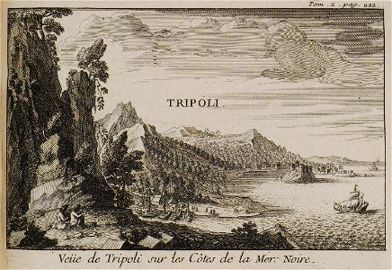 Veue de Tripoli sur les Côtes de la Mer Noire - Tournefort Joseph Pitton De - 1717