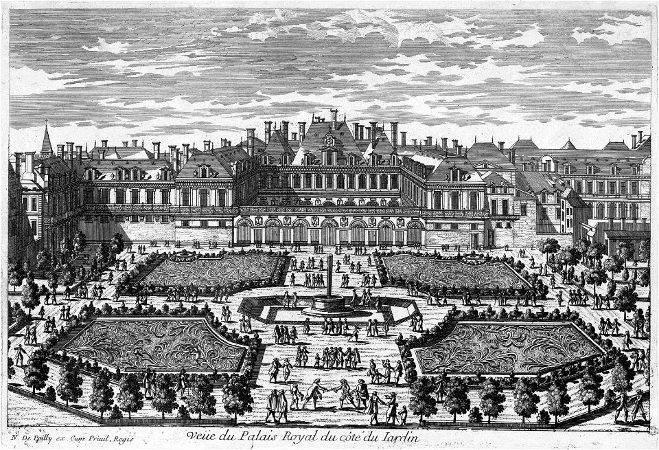 Veüe du Palais Royal du côté du jardin by Adam Pérelle - INHA