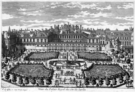 Veüe du Palais Royal du côté du jardin by Adam Pérelle - INHA