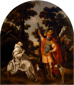 Vicente Carducho-Encuentro de san Bruno con Roger I de Sicilia. Cartuja del Paular Museo del Prado