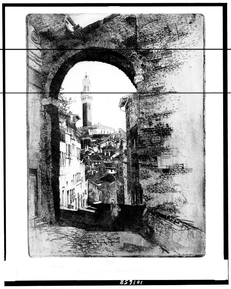 Via Sant'Agata, Siena) - Jo Pennell LCCN90712858