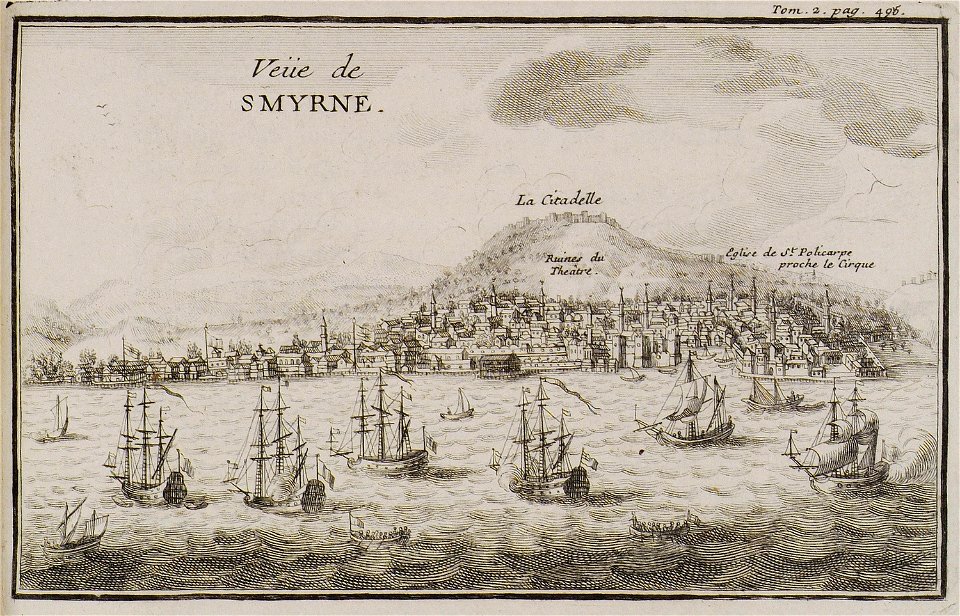 Veue de SMYRNE - Tournefort Joseph Pitton De - 1717
