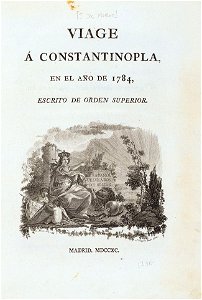 Viage á Constantinopla, title page - José Moreno - 1790