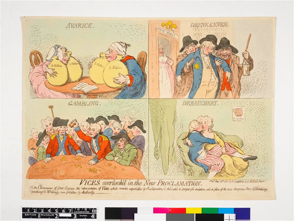 Vices overlook'd in the new proclamation. (BM 1868,0808.6199)