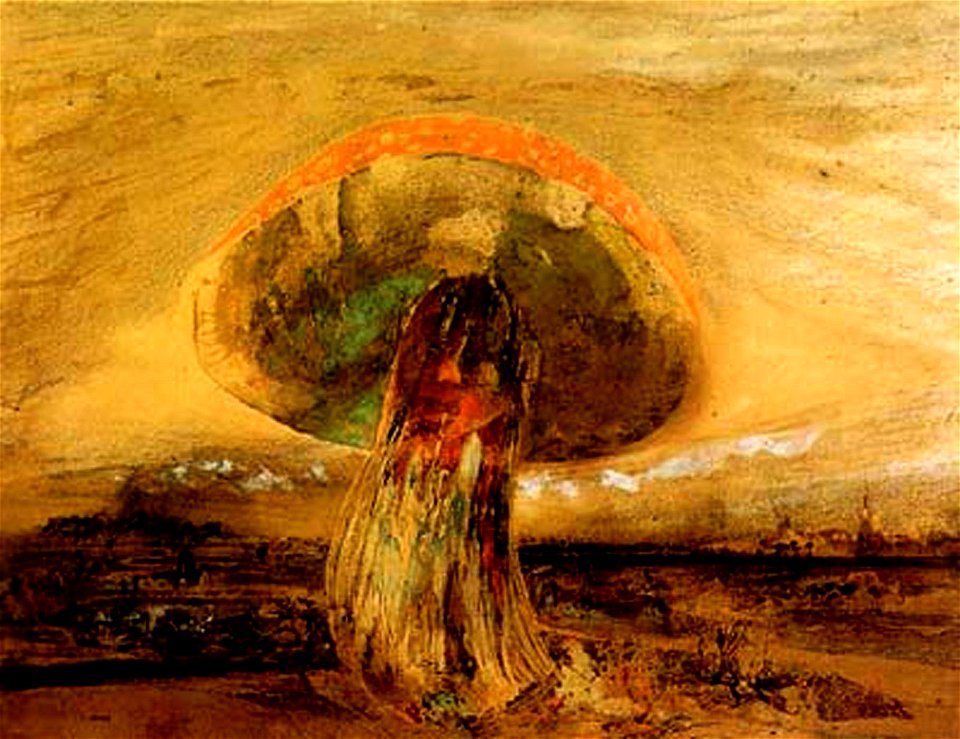 Victor Hugo, Mushroom (c. 1850), ink wash and mix media, 47.4 x 60.8 cm., Maisons de Victor Hugo, Paris