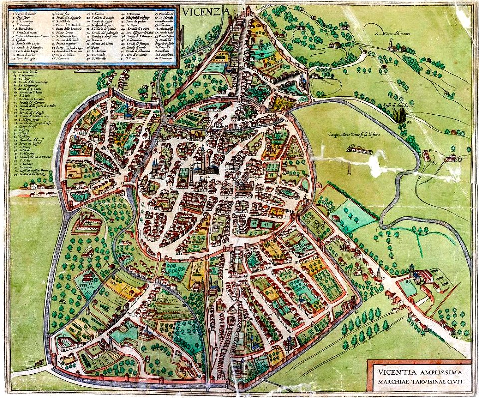 Vicenza amplissima map 1588