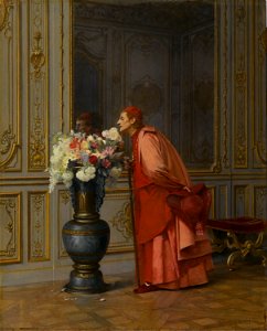 Brooklyn Museum - An Embarrassment of Choices, or A Difficult Choice (Un Embarras du Choix) - Jehan-Georges Vibert - overall. Free illustration for personal and commercial use.