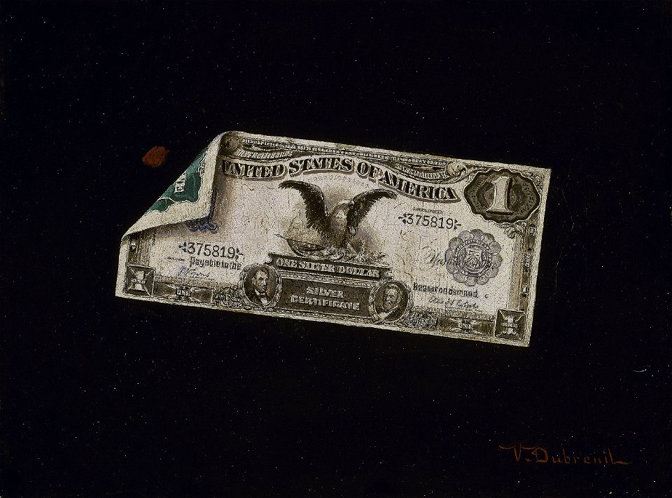 Victor Dubreuil - One Dollar Silver Certificate - 1987.171 - Art Institute of Chicago
