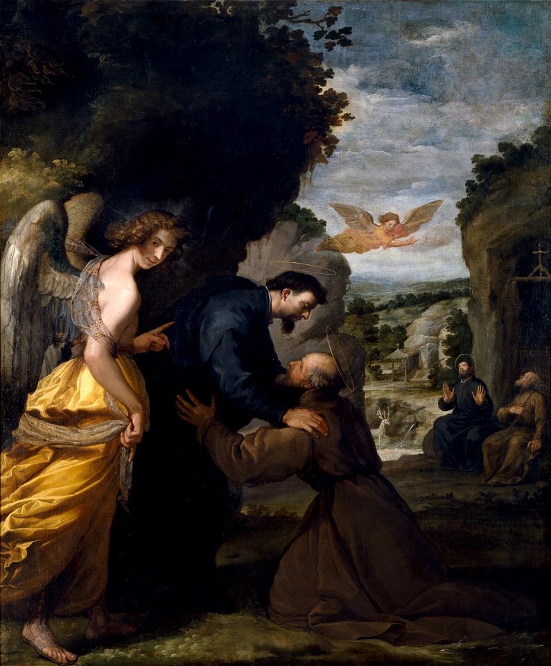 Vicente Carducho Encuentro de san Juan de Mata y san Félix de Valois, Museo del Prado