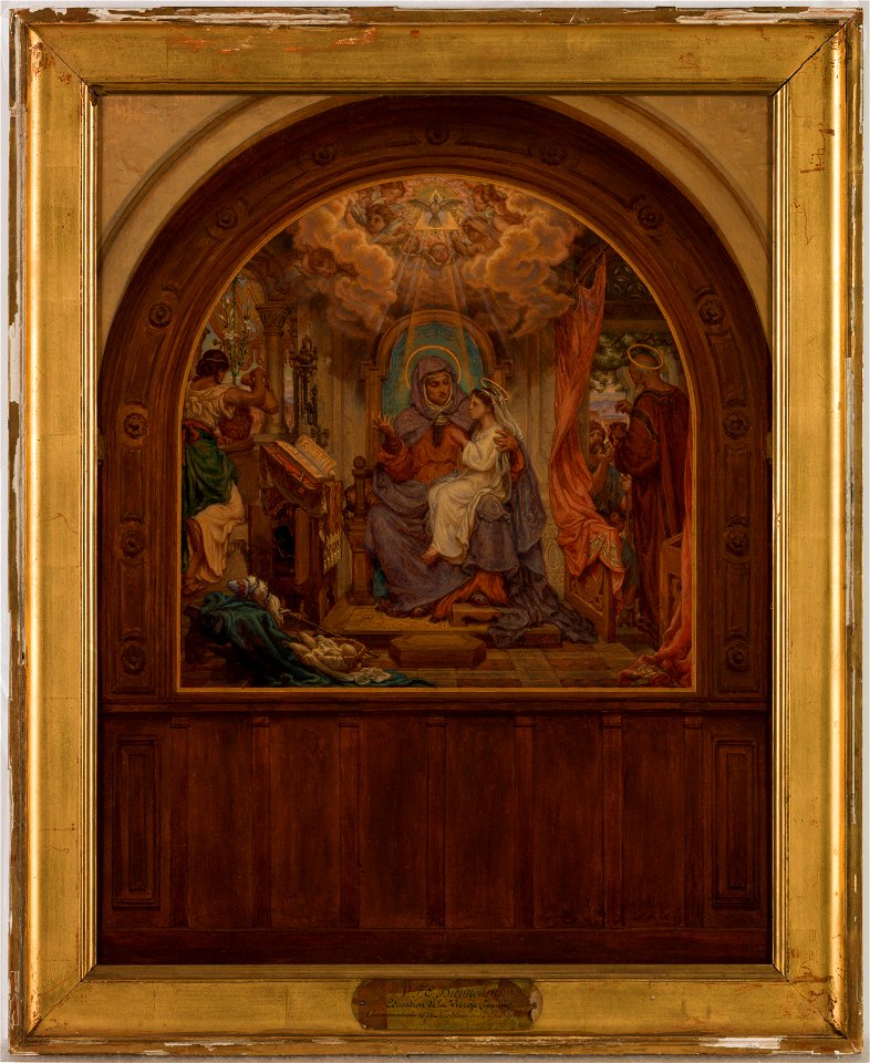 Victor François Eloi Biennourry - Esquisse pour l'église Sainte-Elisabeth , L'Education de la Vierge - PPP4510 - Musée des Beaux-Arts de la ville de Paris