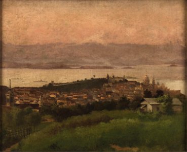 Victor Meirelles - Estudo para o Panorama do Rio de Janeiro (Morro da Conceição e Candelária)