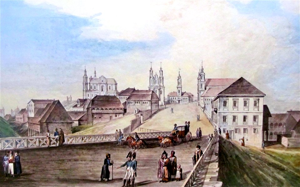 Viciebsk, Vialikaja-Rynak. Віцебск, Вялікая-Рынак (J. Pieška, 1800)