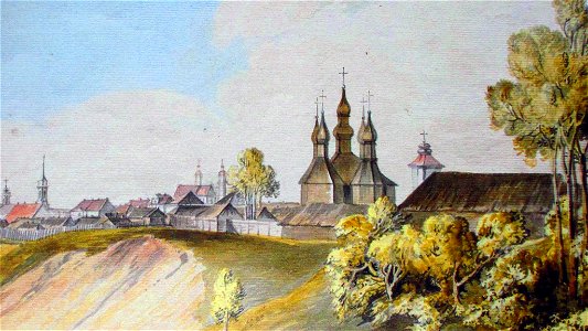 Viciebsk, Płoskaja hara. Віцебск, Плоская гара (J. Pieška, 1800)